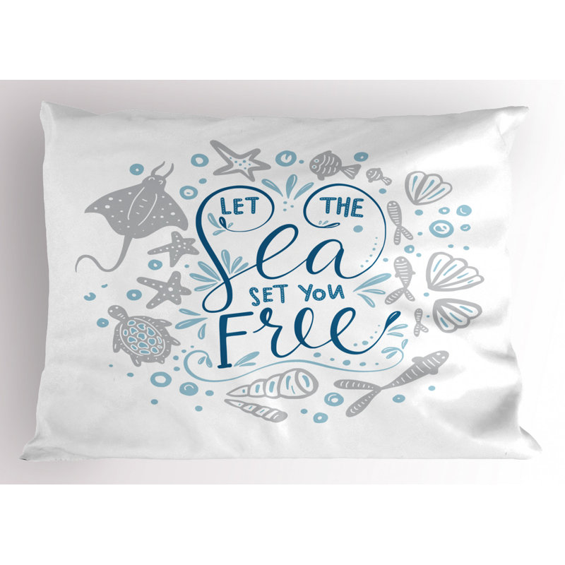 Turtle Polyester Sham Set, Queen