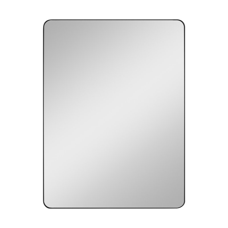 Planer Large Rectangular Mirror from Generation Lighting , 48" x 36", Matte Black