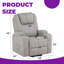 Élégant fauteuil inclinable Power Lift avec massage apaisant et conception peu encombrante - confort moelleux en chenille