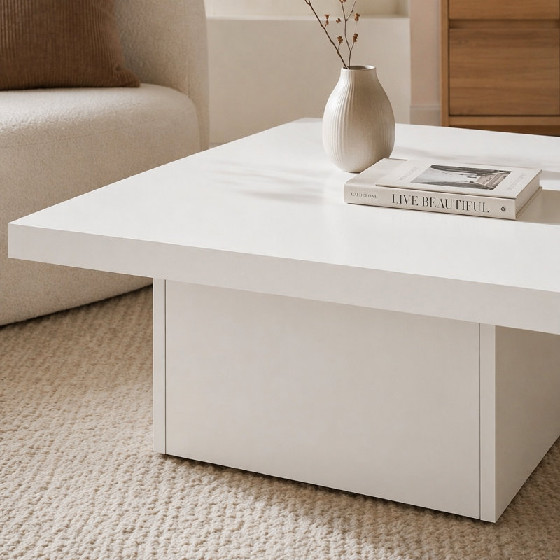 Table basse Eldridge, Blanc