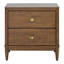 Table de chevet 2 tiroirs en bois massif avec ports USB A-C Eichelberger