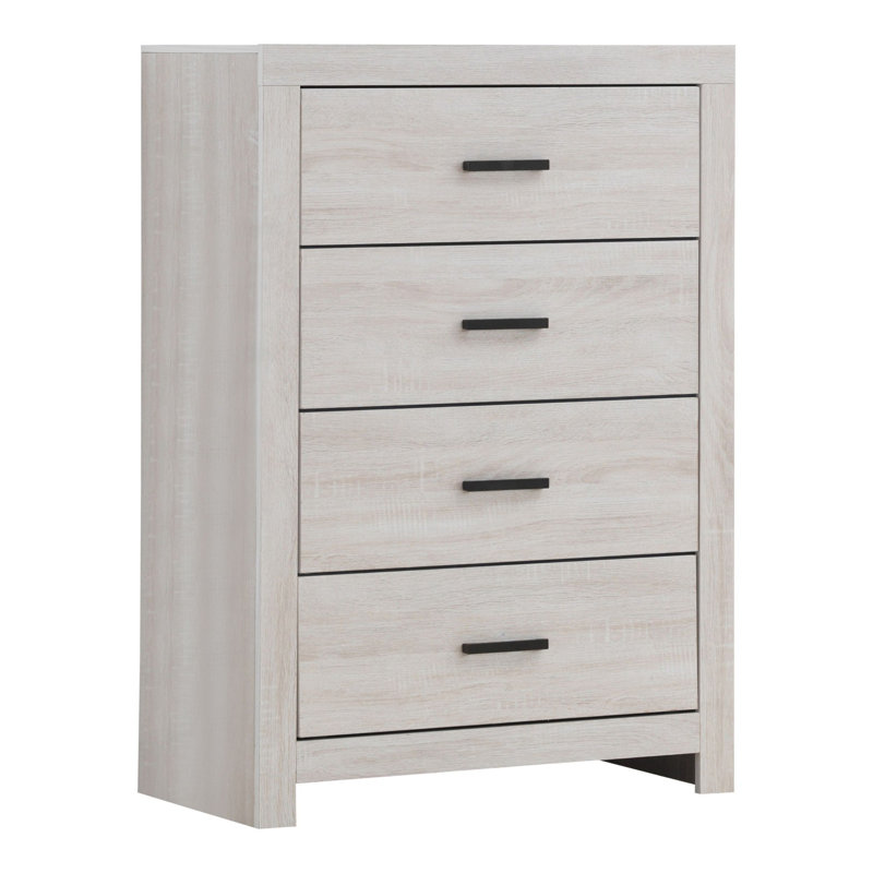 Commode 4 tiroirs l 31,5 po, Blanc