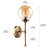 16" Glass Globe Wall Sconce, Mid Century Vintage Wall Light, Modern Wall Lamp with Amber Glass Shade, UL Listed, T45 Bulb Included-299814664