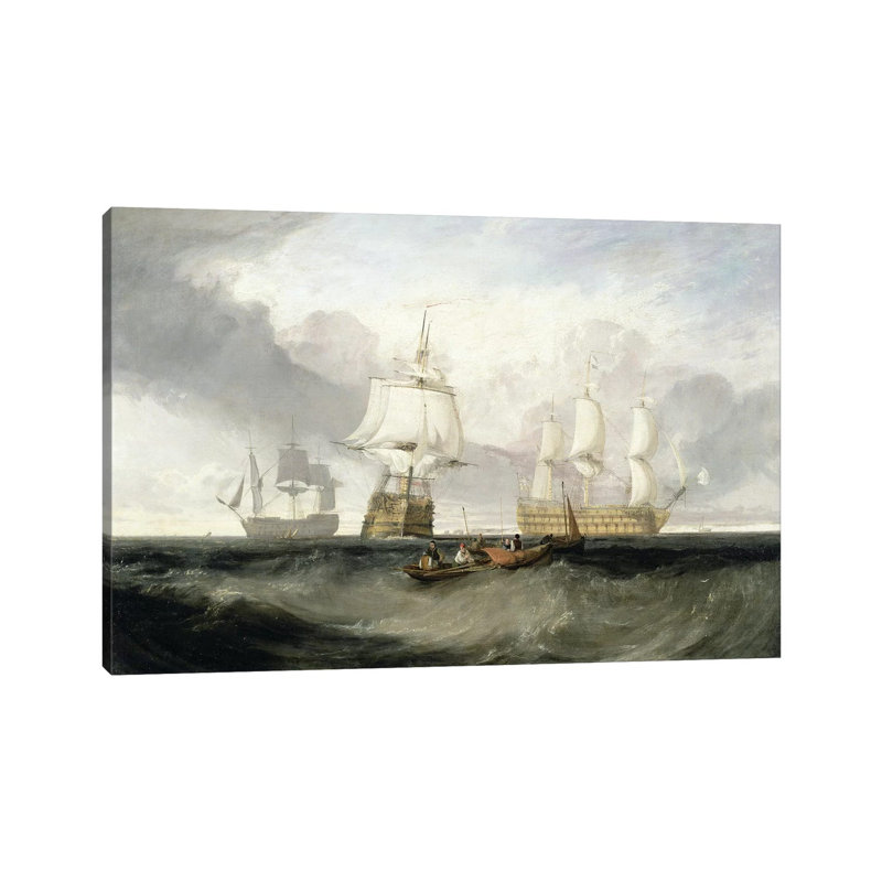 The "Victory" Returning From Trafalgar by J.M.W. Turner - Wrapped Canvas Painting, 66.04 cm H x 45.72 cm W