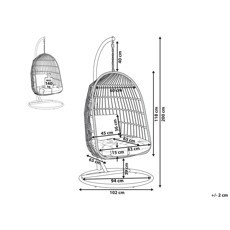 Between Hanging Chair with Stand