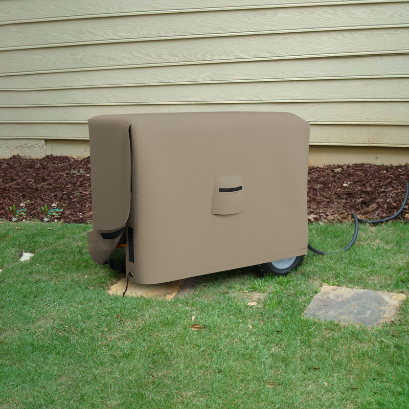 Heavy Duty Waterproof Generator Cover, All Weather Protection Universal Portable Generator Cover, Beige