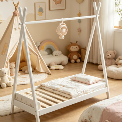 White Painted Pine Bed