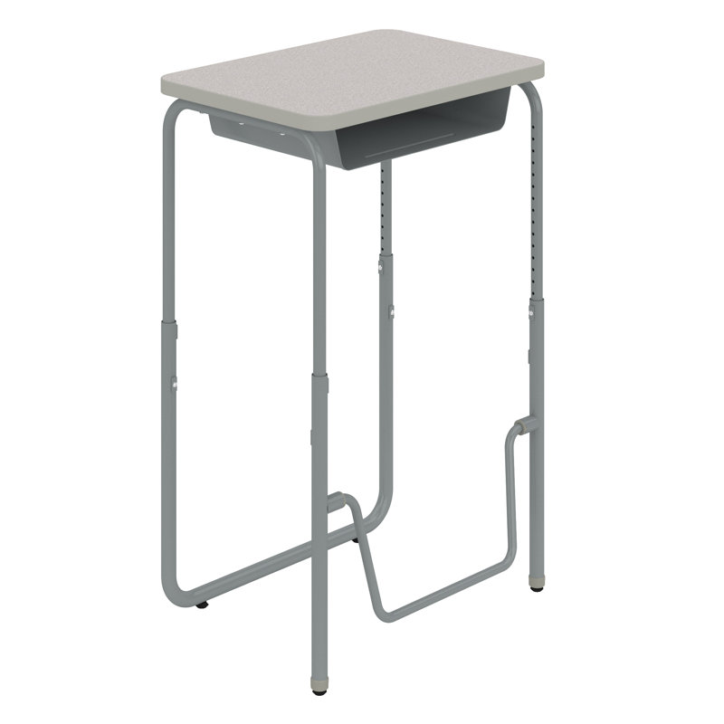 AlphaBetter® 2.0 Laminate Adjustable Height Standing Desk, Pebble Gray, 43" H x 27.75" W x 19.75" D