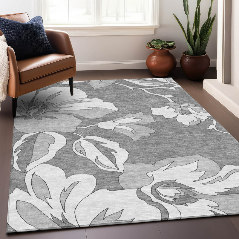  Tapis d'intérieur / extérieur lavable à la machine Malchow, Rectangle 10 pi x 14 pi