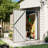 6' x 4' Metal Lean-To Storage Shed with Lockable Door and Sloped Roof