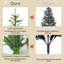 Arbre de Noël pré-éclairé avec tronc naturel, lumières DEL et base en métal-1722632069
