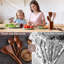 Ensemble d'ustensiles de cuisine 9 pièces, ensemble d'ustensiles de cuisine en bois, résistant à la chaleur antiadhésif