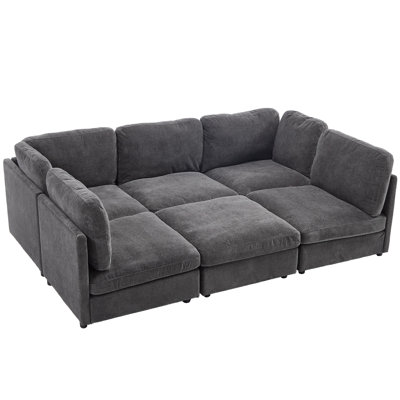 6 Piece Modular Sectional Sofa