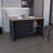 Kitchen Island With Large Countertop, Open Storage Shelves And Double Door Cabinet-1695753279