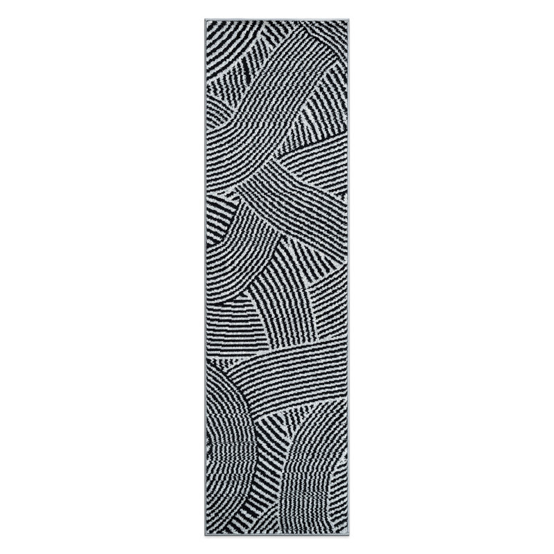 Bohemian Stripe Waves Area Rug, Runner 2' x 7'