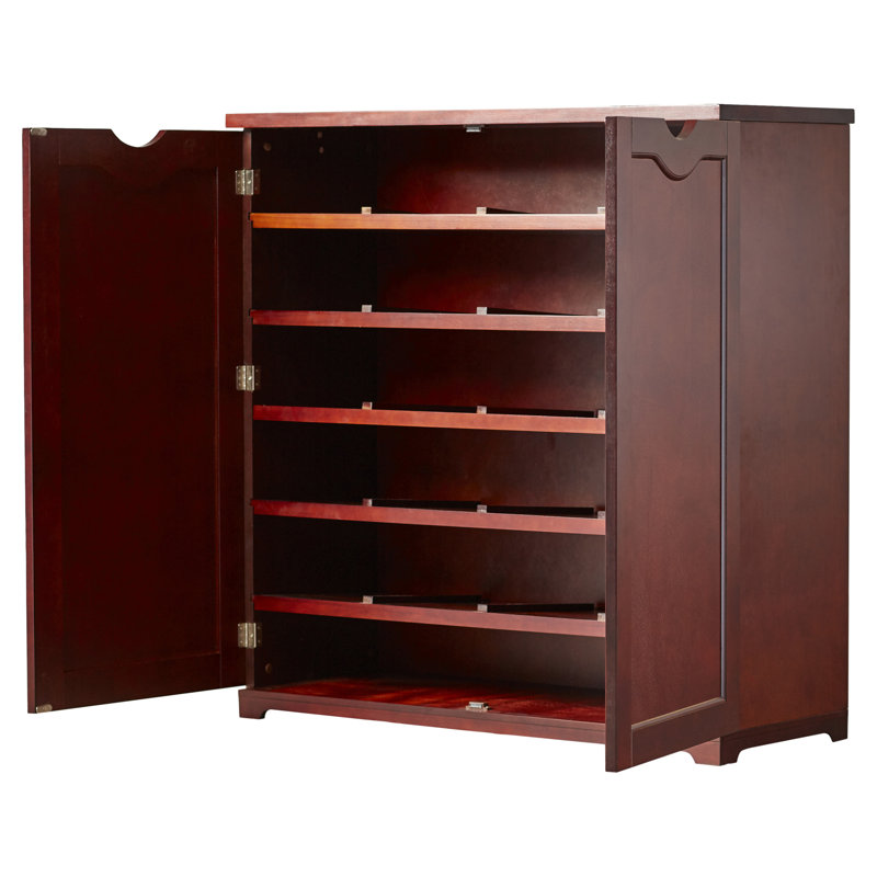 Storage cabinet for 38 pairs of shoes with adjustable shelves