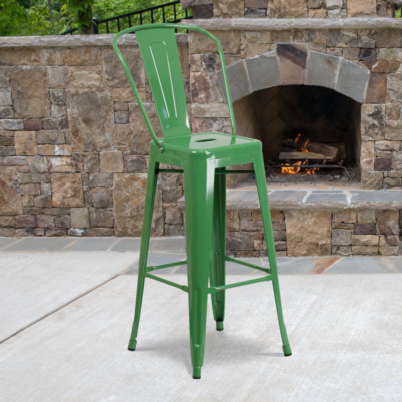 Tabouret de bar Iddings, Vert lustré, 1, Tabouret de bar (siège d'une hauteur de 30 po)