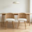 Chaises de salle à manger confortables, style bohème moderne en rotin et métal pour la cuisine