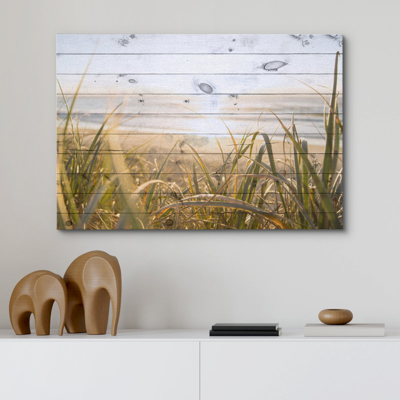 «Coastal Beach» IDÉE4WALL, art mural sur toile, scène romantique de la mer, reproduction d'art encadrée, H 12 po x l 18 po