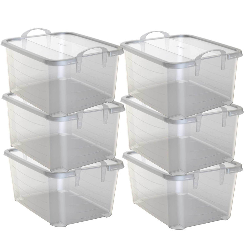 Life Story Clear Stackable Closet & Storage Box 34 Quart Containers, 16.9" H x 23.6" W x 12.3" D