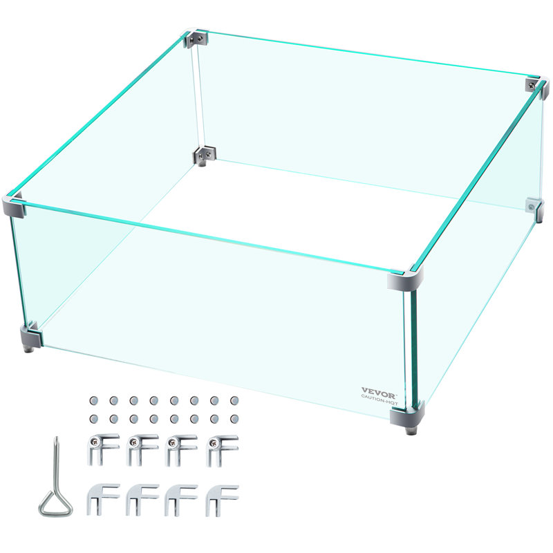 Verre de foyer Wind Wind, H 6 po x l 14 po x P 14 po