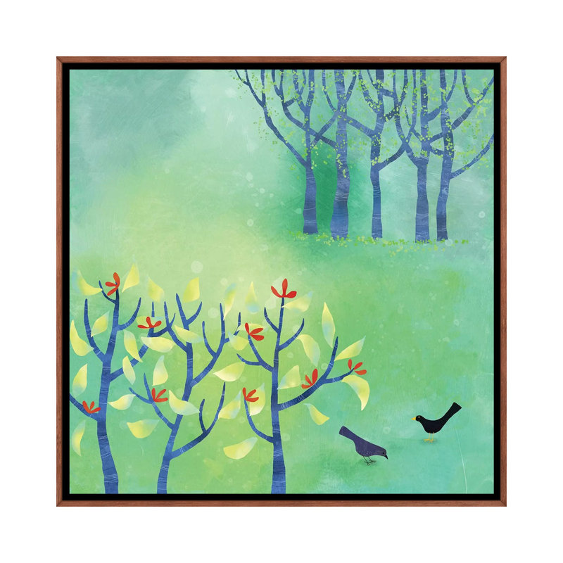 « April » par Nic squirrell-impression, Toile classique avec cadre brun, H 18 po x l 18 po x 1,5 po, Pas de tapis