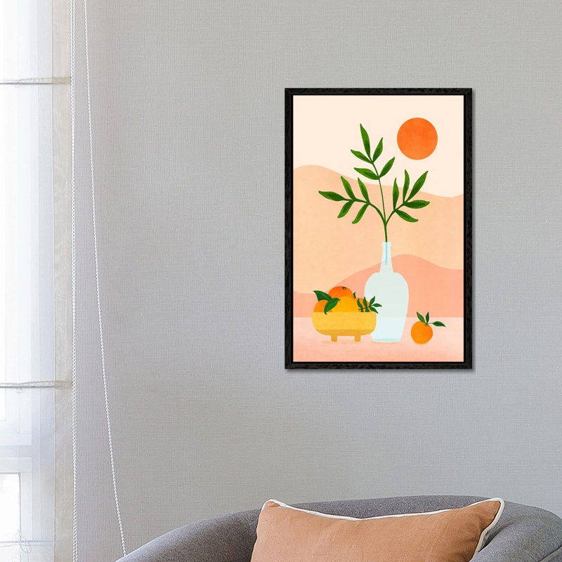 Summer Daze by Modern Tropical - Print on Canvas, Black Floater Frame, 66.04 cm H x 45.72 cm W