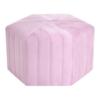 53cm Wide Hexagon No Pattern Pouffe Ottoman