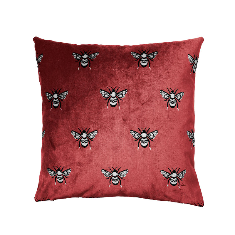 Throw Square Pillow Cover & Insert, Red Animal Print