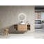 Meuble-lavabo mural avec lavabo d'art en céramique et 2 tablettes de rangement, 2 portes à fermeture douce-573293013-573294122