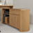 Godfrey 59" L-Shaped Writing Desk with Storage Cabinet-121605234