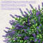 Artificial Lavender Flower Outdoor, 2 Pack Artificial Boxwood Topiary Ball, Fake Plants Plastic Shrubs Faux Evergreen Greenery for Front Door Garden Indoor Home Decor