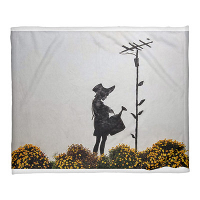 Banksy Sewn Throw Blanket