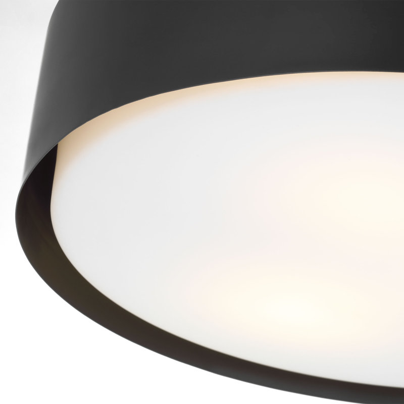 Dartmore Large Flush Mount, 5.625" H x 18" W x 18" D, Midnight Black, Midnight Black