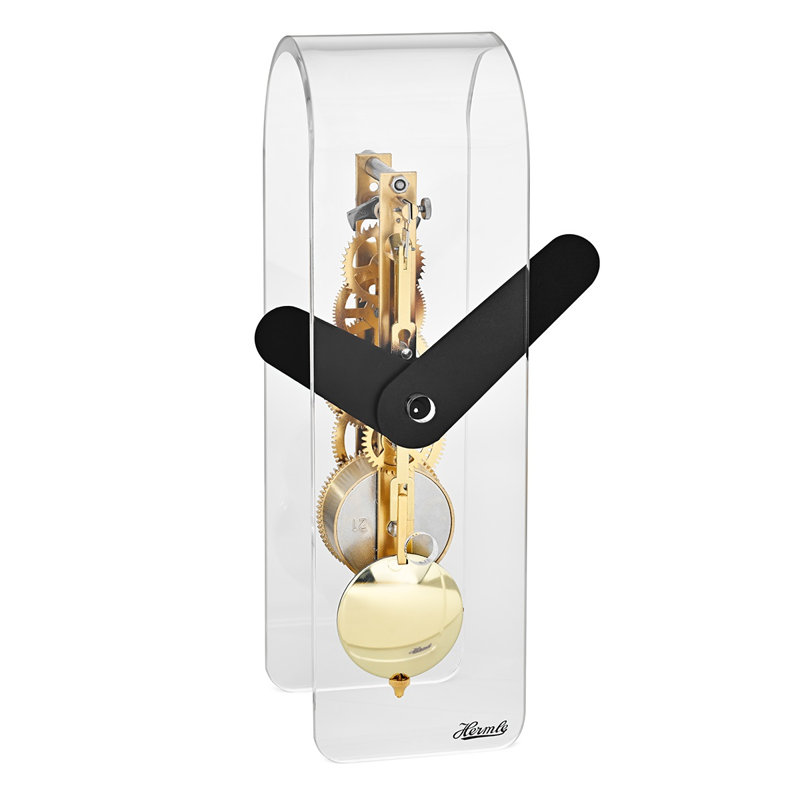Horloge de manteau 9 "Hermle Miles, Black/brass