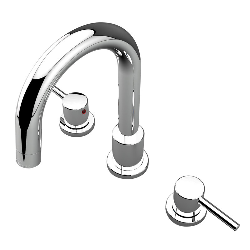 2-handle Bathroom Faucet with Drain Assembly, Chrome
