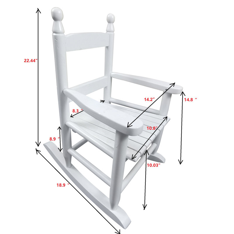 Chaise berçante pour enfants, Blanc