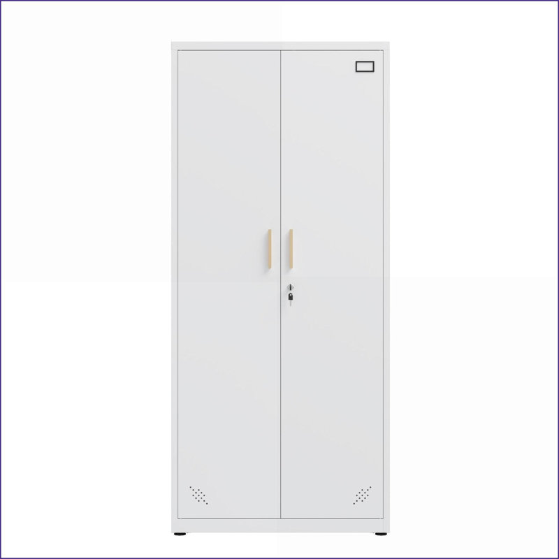 Armoires avec tablettes réglables Portes verrouillables | Acier blanc cassé | Maison / Bureau, Blanc
