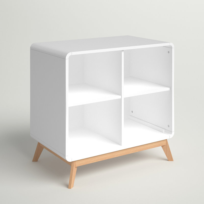 Allensby 60.1cm H x 75cm W Standard Bookcase, White