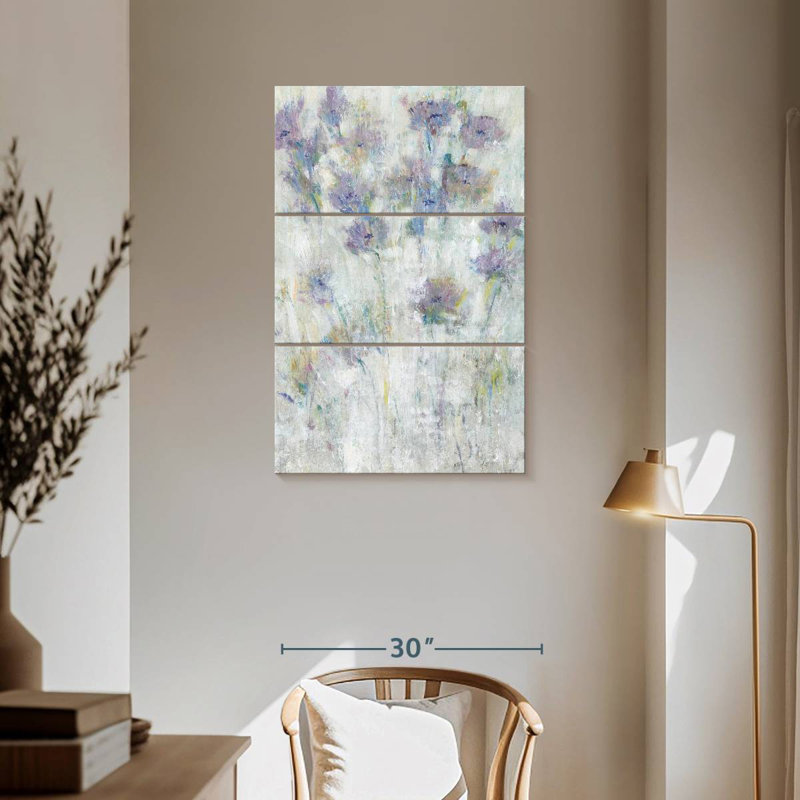Fresque florale lavande Avery I, H 57 po x l 36 po