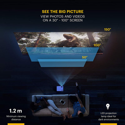 Kodak 2400 Lumens Portable Projector with Remote Included