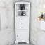 Armoire de salle de bain autoportante Fetiere, armoire haute triangulaire avec tiroirs et tablettes réglables-550932670