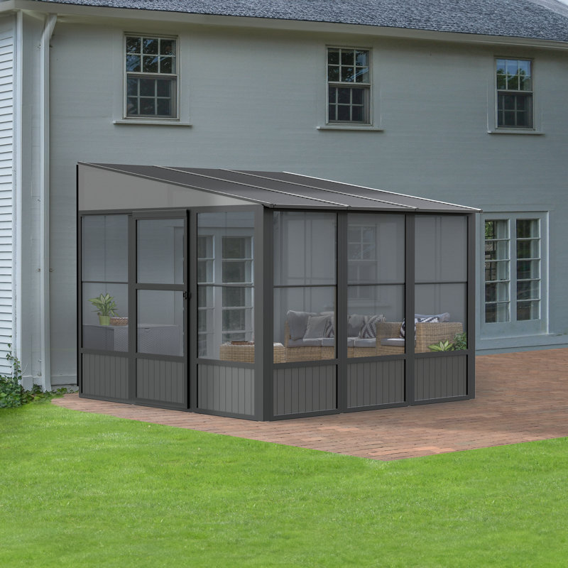 Sojag Charleston 10 ft. x 10 ft. Wall-Mounted Solarium