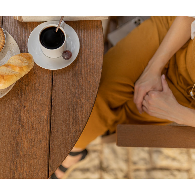 Harbor Outdoor Oval Bar Table, Hammered Top Bronze, 38.87" H x 64" W x 44" D, Kiwi Green