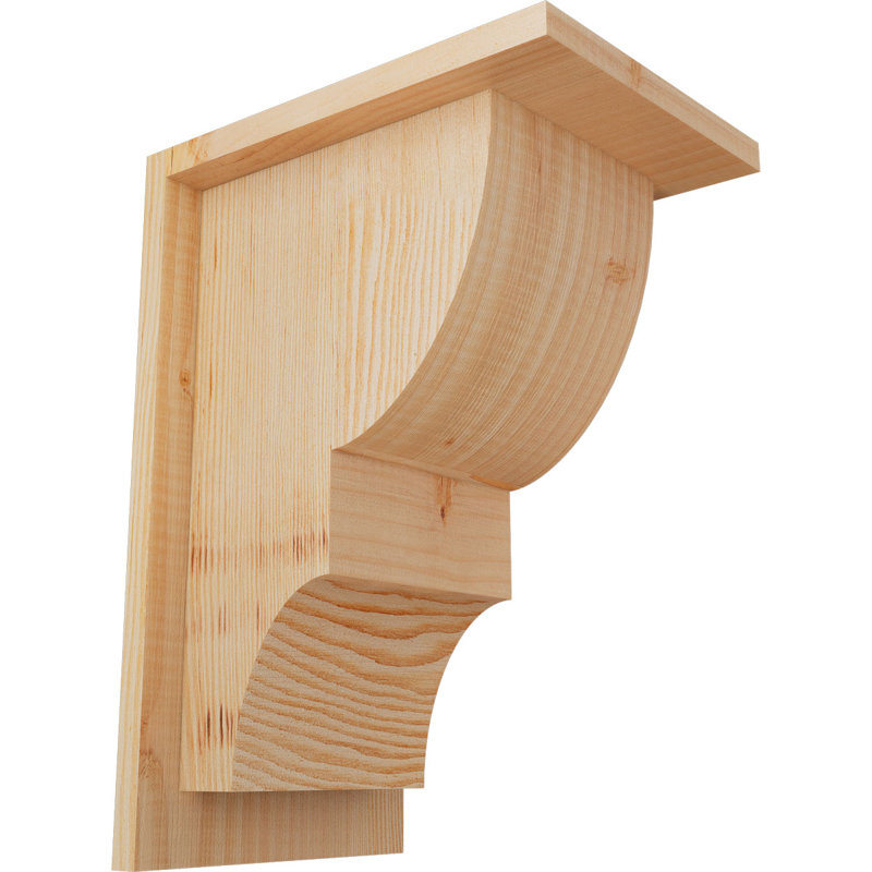 Corbeau Ridgewood avec contre-plaque, H 14 po x l 7,5 po x P 10 po, Sapin de Douglas, Lisse