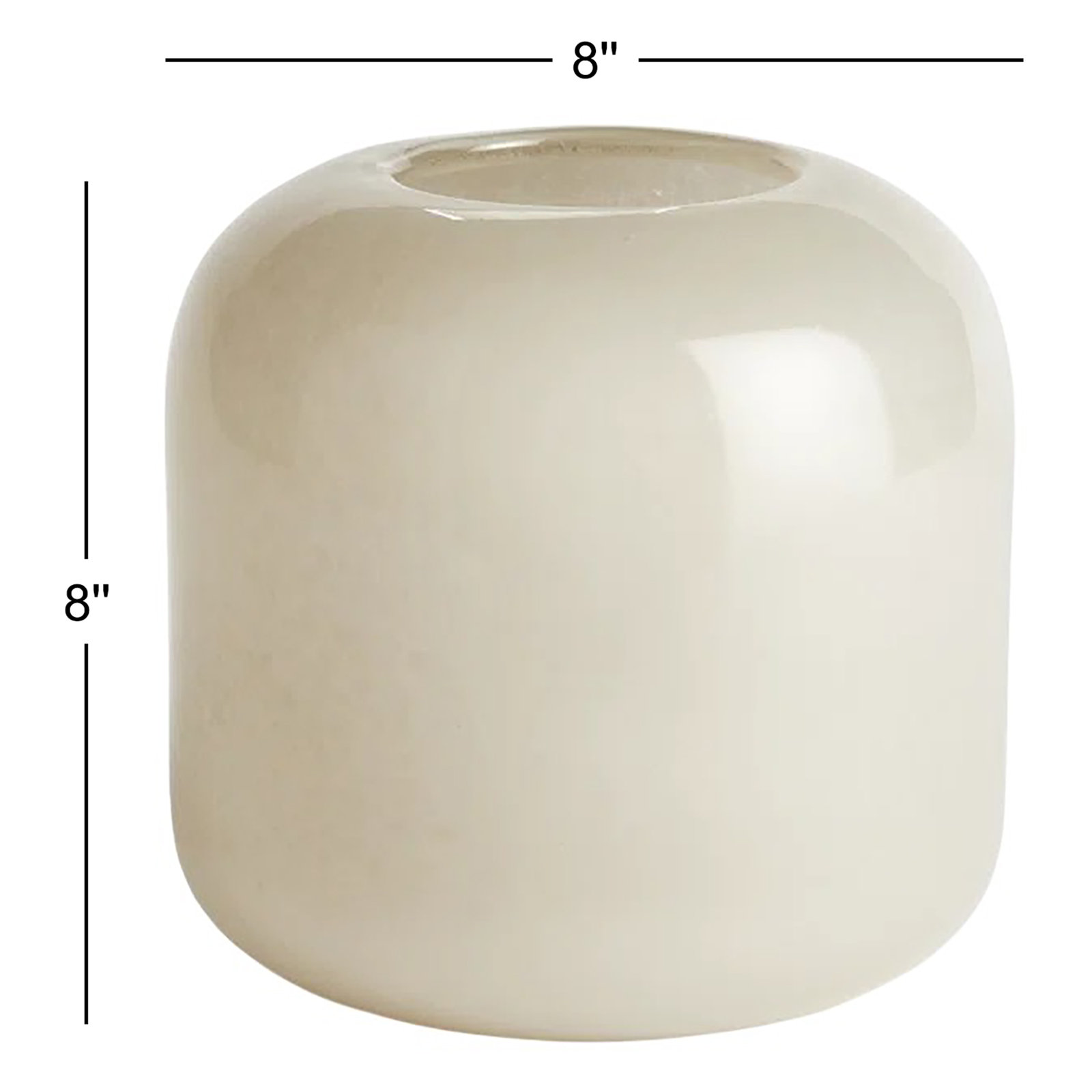 Holmquist Handmade Table Vase, 8" H x 8" W x 8" D
