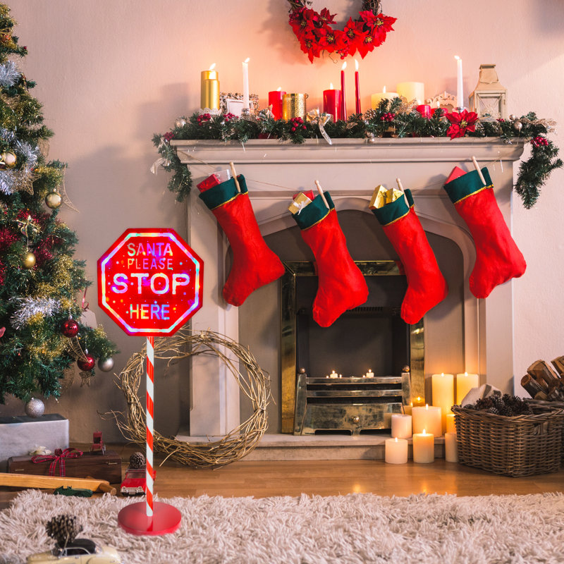 Santa Please Stop Here Sign