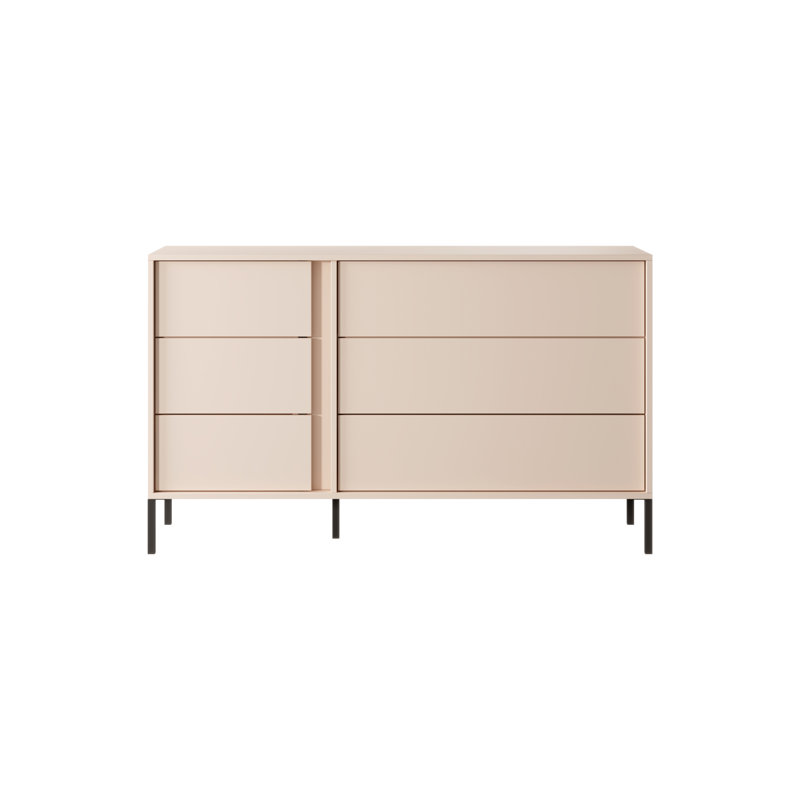 Adwik 137cm W 6 - Drawer Chest of Drawers