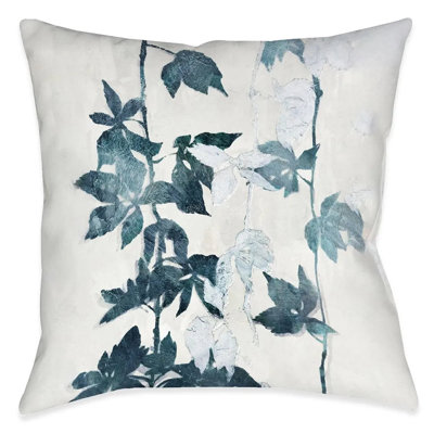 Coussin décoratif d'extérieur Falling Blue Vines