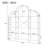 74.8 Inch 5 Tiers Office Bookcase Bookshelf, Display Shelf With Round Top, X Bar Frame